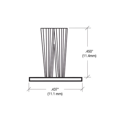 Gray storefront door pile weatherstrip on polypropylene backing, medium pile, SKU A11645B