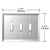 CRL Gray Glass Triple Toggle Wall Plate