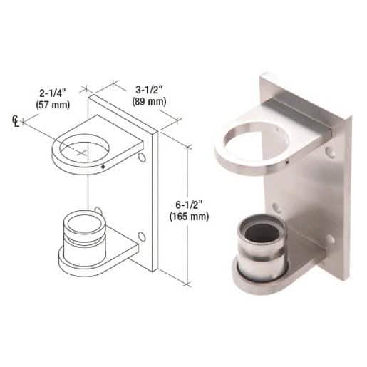 CRL 316 Brushed Stainless CRS Fascia Mount Bracket - Durable, Sleek, and Modern Design
