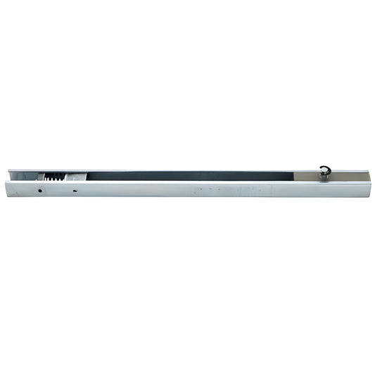 Steel 14" offset slide channel for overhead concealed door closers, 29/32" 25/32", for 7/8" aluminum top rail (SKU 20368)