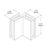 CRL Brushed Bronze Como Series Glass-to-Glass Bracket
