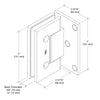 CRL Brushed Nickel Trento Offset Back Plate Hinge