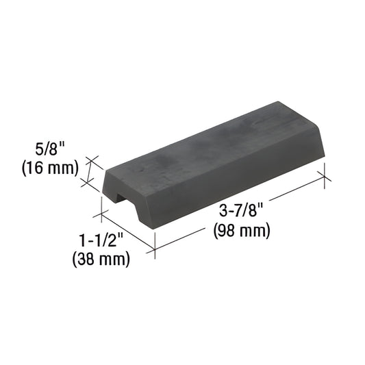 SB200 black EPDM setting block for exterior center-glazed systems - 3-7/8" 1-1/2" 5/8" (98 38 16mm)