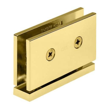 CRL Unlacquered Brass Cardiff Series Hinge - Durable Top/Bottom Mount for Shower Doors