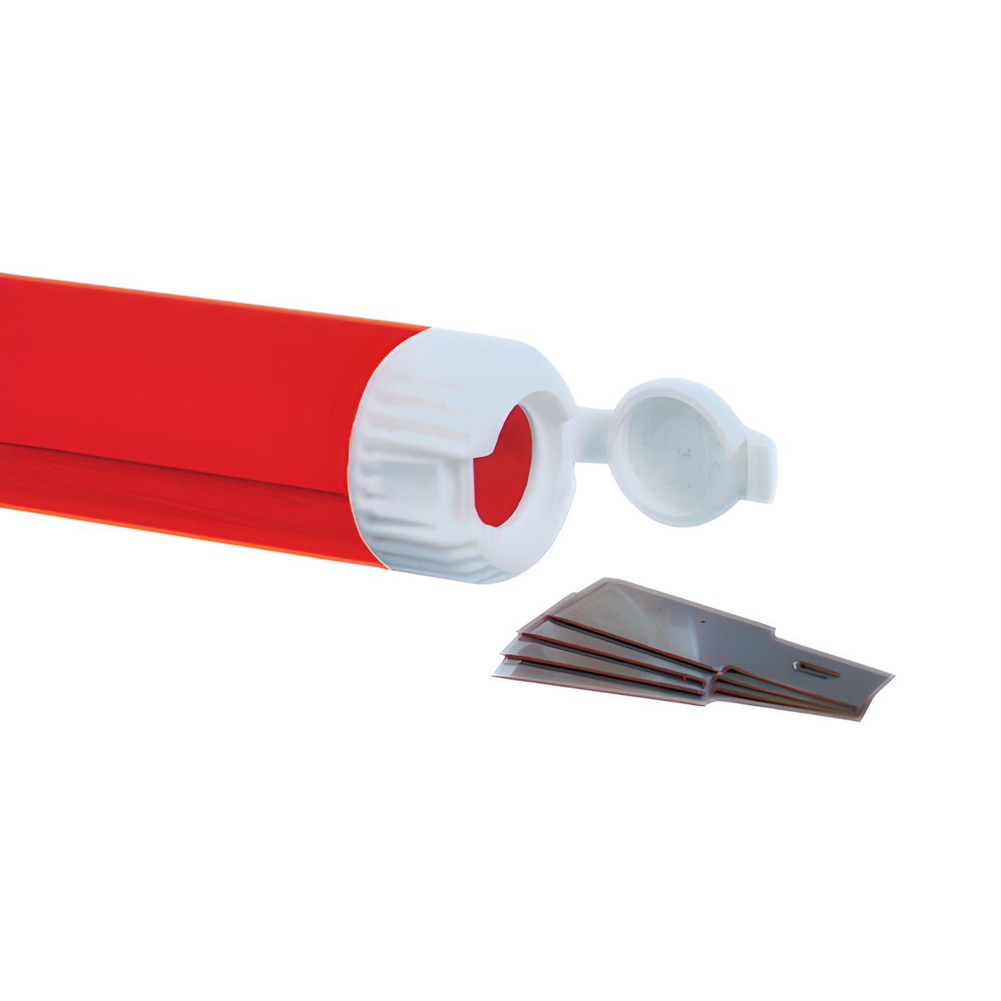 CRL Super Scraper SC300 - red-handled quick-change metal scraper with replaceable blade and clear safety cap.