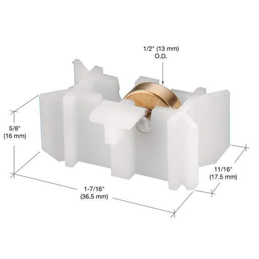 CRL 1/2" Flat Edge Steel Roller for Alenco Windows - Durable, Smooth Operation