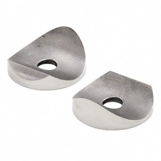 CRL 316 Polished Stainless Steel Coped 90 Degree Adapter Set - Durable and Sleek Design