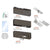 CRL Black Bronze Anodized Frameless Glass Patch Door Kit with Lock