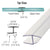 CRL Polycarbonate 180° H-Jamb w/ Soft Fin for 3/8" Shower Door