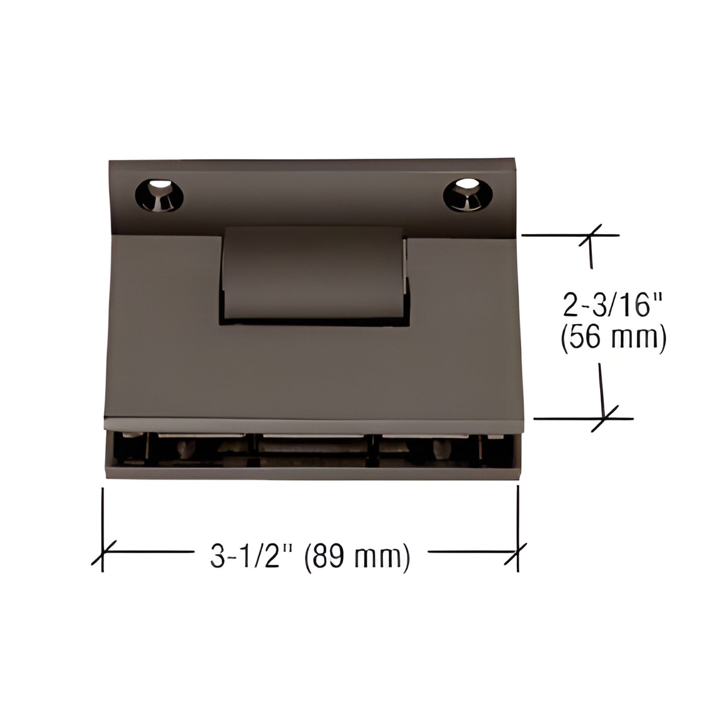 Oil-rubbed bronze ceiling-mount 3-point transom clamp (brass), 3-1/2" x 2-3/16", SKU GTC0370RB