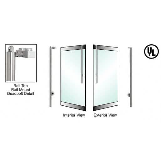 CRL-Blumcraft® Brushed Stainless Right Hand Deadbolt Handle - Exterior Top Securing