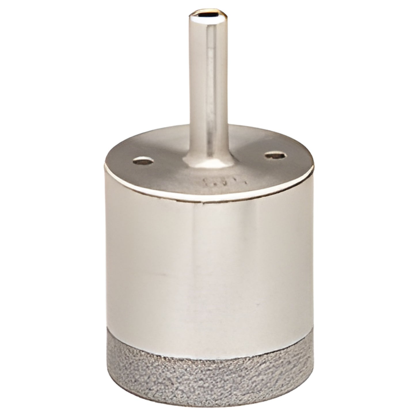 DCD electro-formed diamond glass drill bit - 2 in dia, 3/8 in reduced-round shank