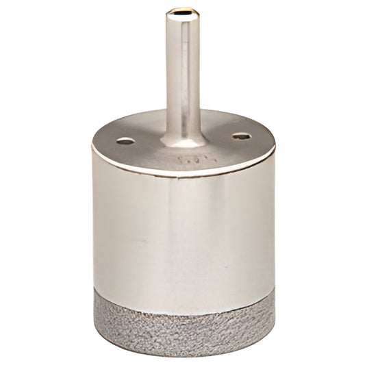 DCD electro-formed diamond glass drill bit - 2 in dia, 3/8 in reduced-round shank