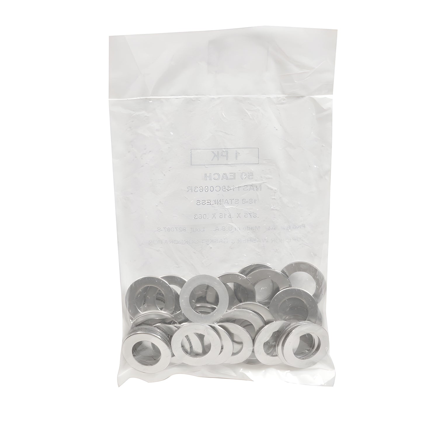 FW1278S stainless steel flat round washer, large center hole, corrosion resistant 18 8 for wood-mounted standoff assemblies.