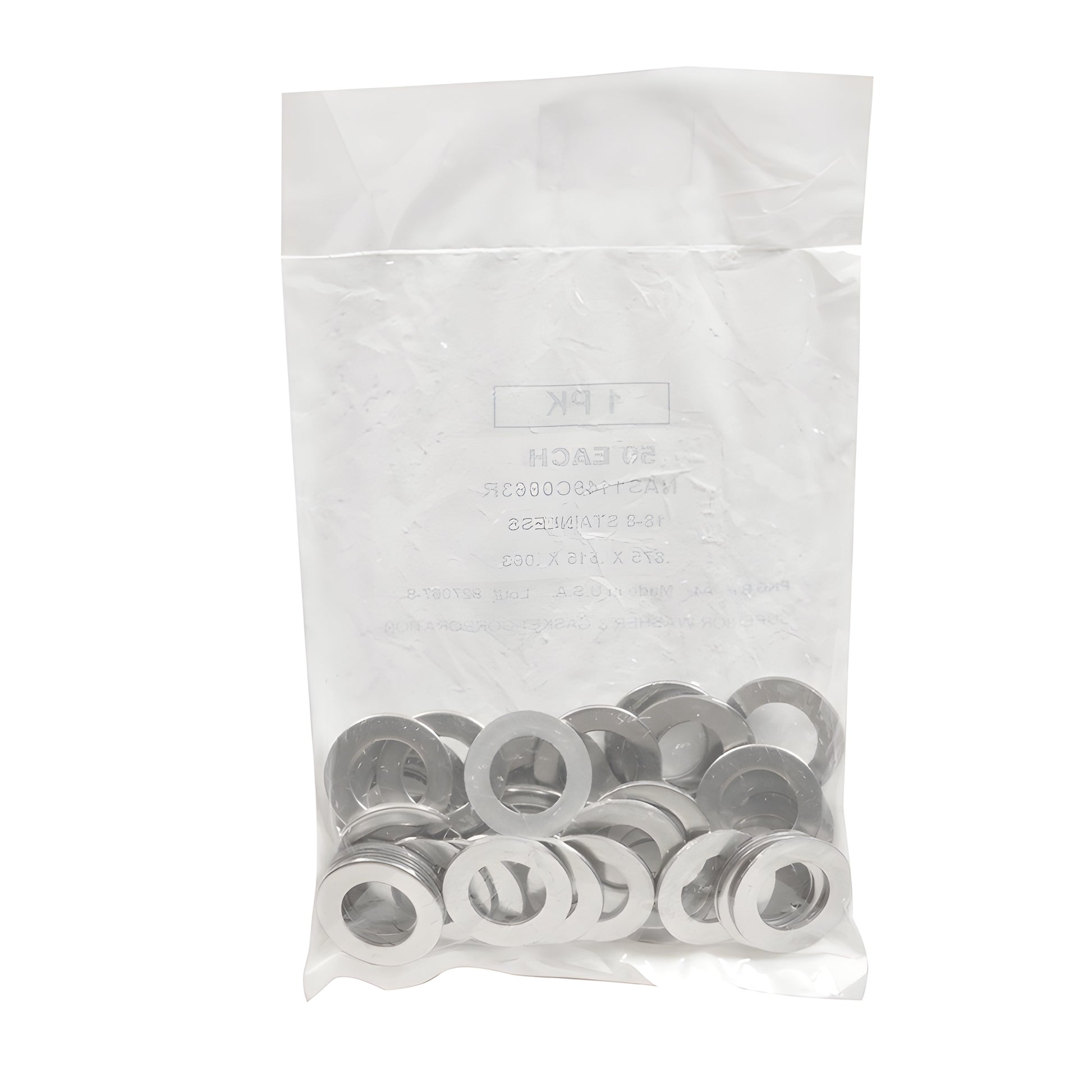 FW1278S stainless steel flat round washer, large center hole, corrosion resistant 18 8 for wood-mounted standoff assemblies.