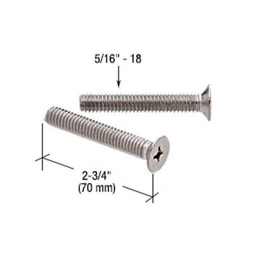 CRL Through-Bolts for 1-3/4" Door Pulls, 5/16"-18 x 2-3/4", Secure Door Mounting