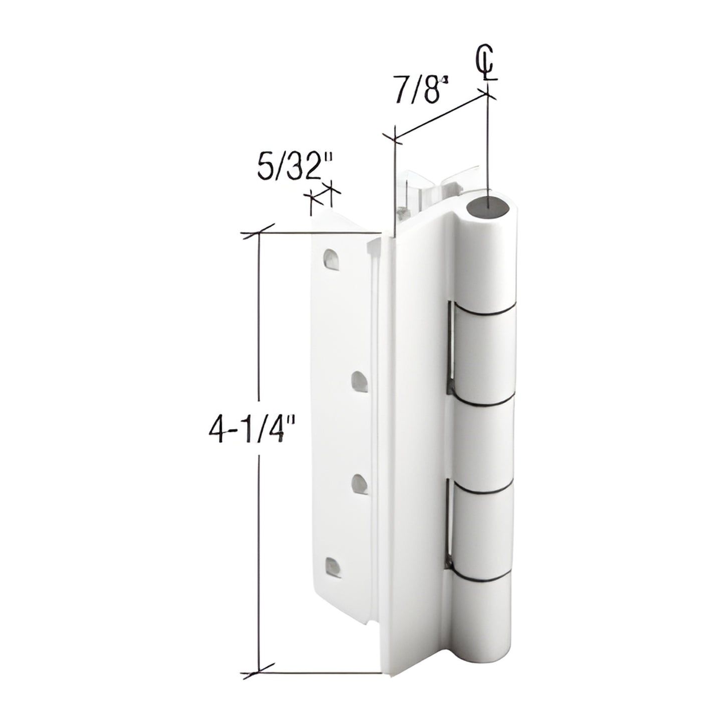 Heavy-duty 5-knuckle casement butt hinge, SKU WH73811, clear anodized finish, 4-1/4" length.