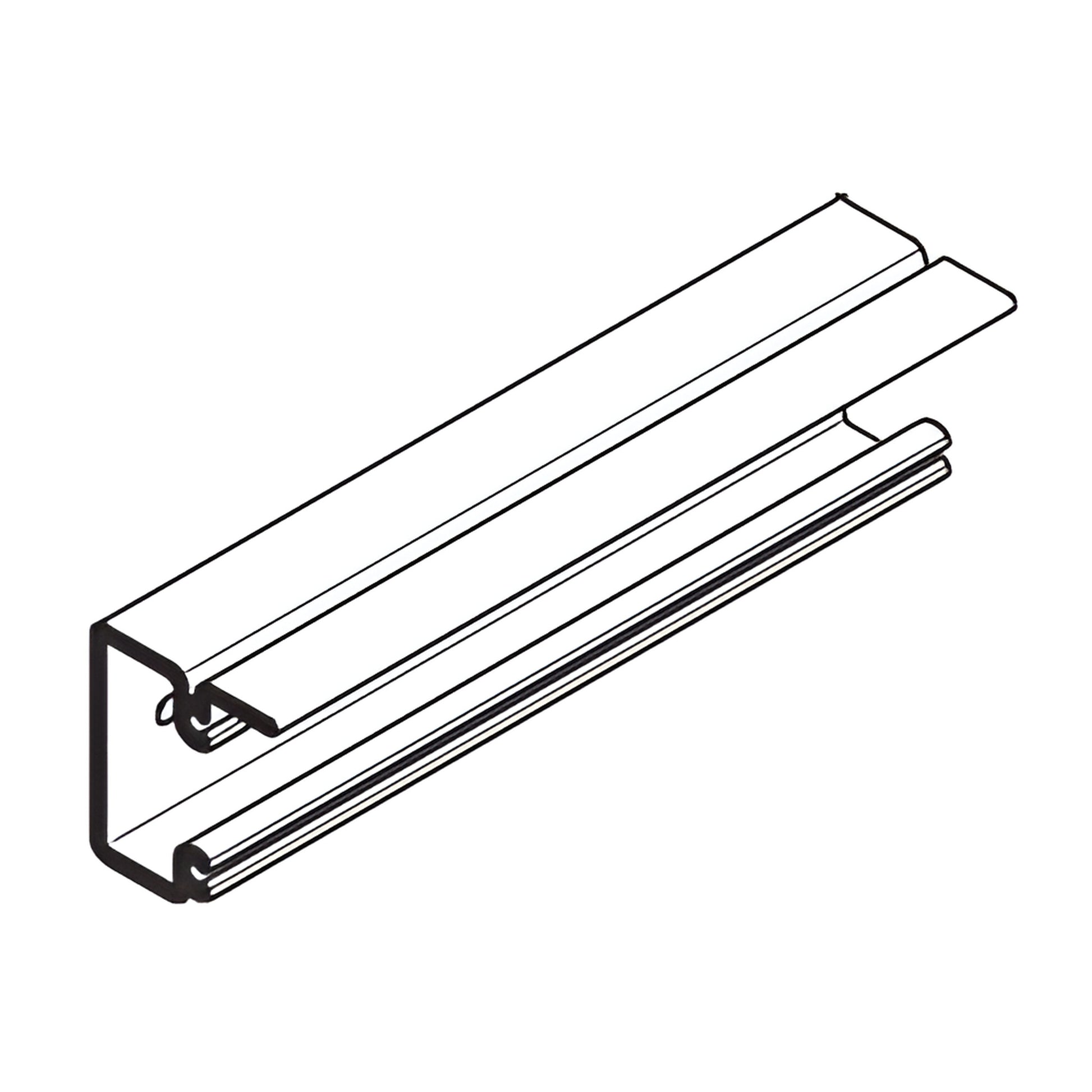AP854 extruded aluminum mill finish channel profile hardware for curtain wall/architectural systems