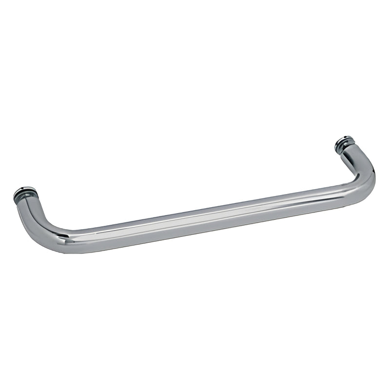 BMNW18BN 18-inch brushed nickel tubular towel bar for glass mounting, 3/4-inch brass, single-sided