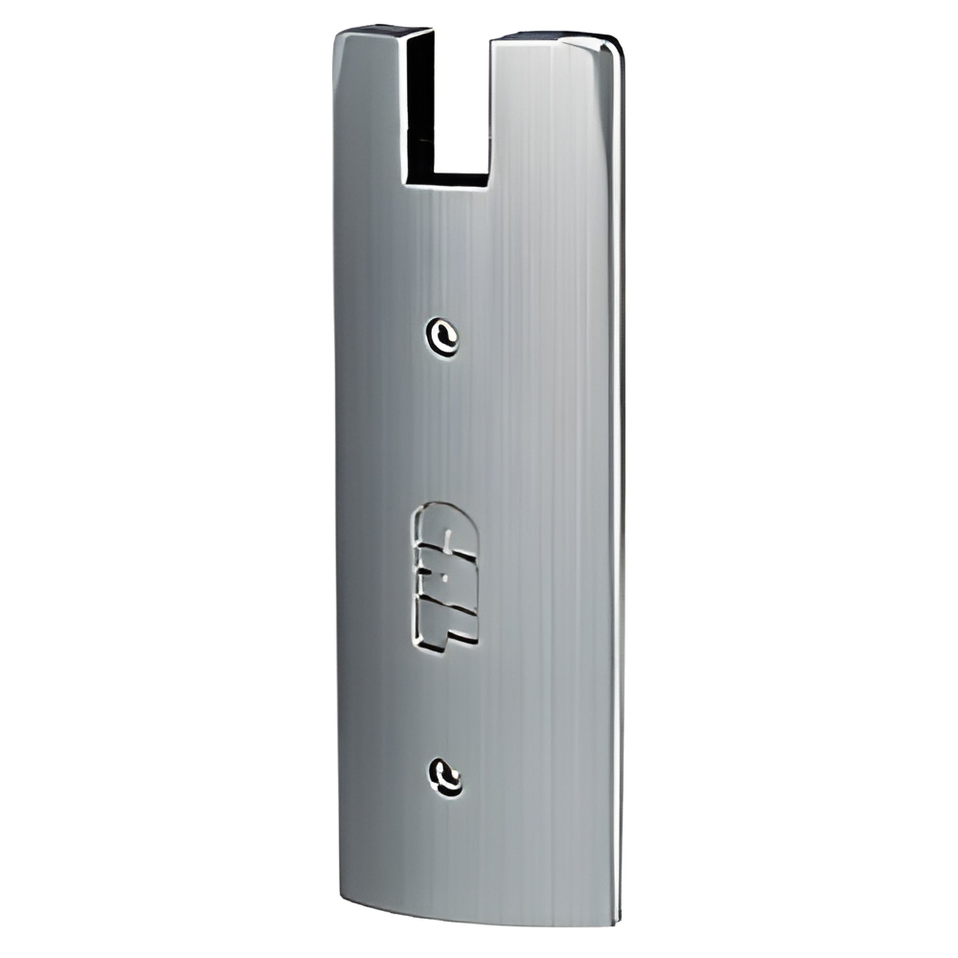 DREC6SBS brushed stainless steel 6" Wedge-Lock door rail square end cap, aluminum-clad with screw holes