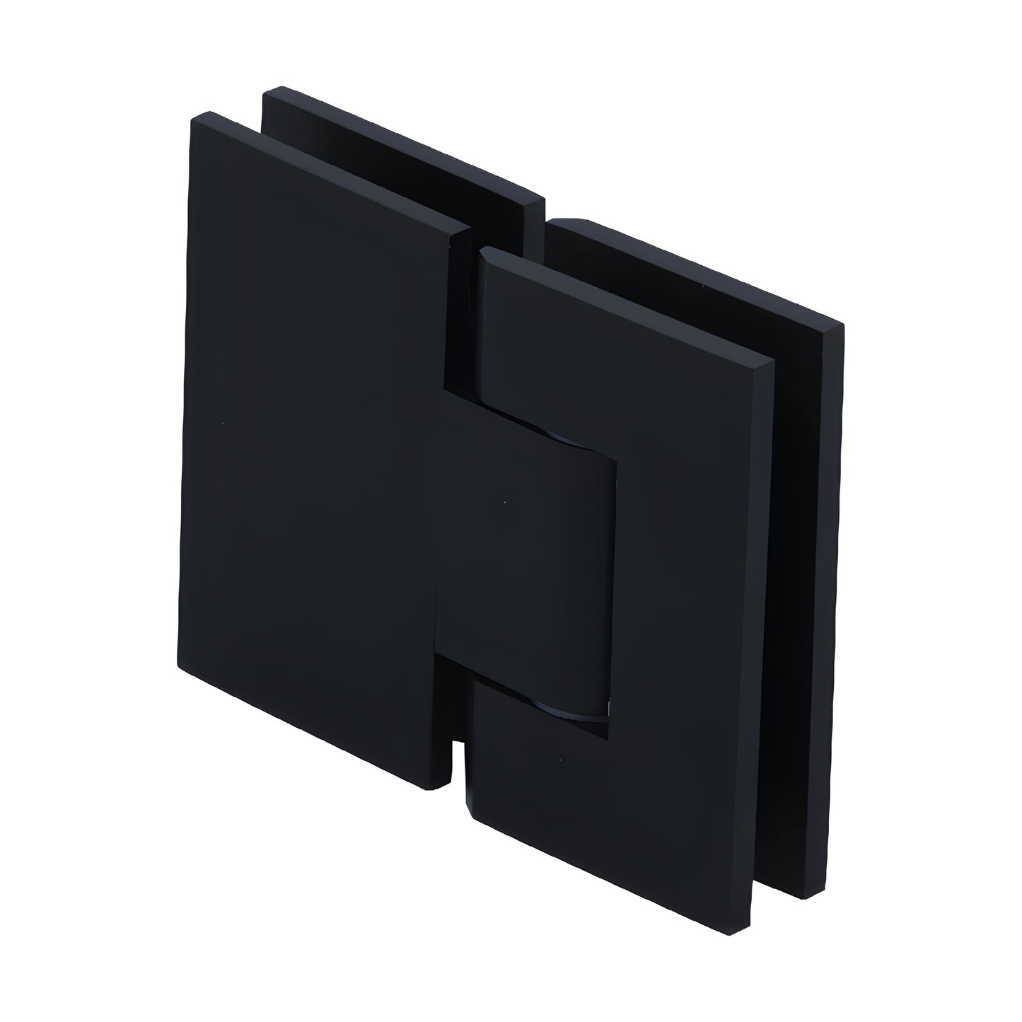 Geneva adjustable glass-to-glass shower hinge, oil rubbed bronze, square profile. SKU GEN3800RB