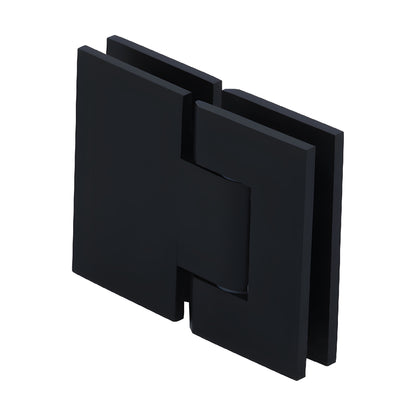 Geneva adjustable glass-to-glass shower hinge, oil rubbed bronze, square profile. SKU GEN3800RB