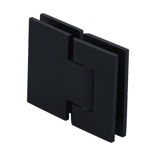 Geneva adjustable glass-to-glass shower hinge, oil rubbed bronze, square profile. SKU GEN3800RB