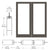 CRL-U.S. Aluminum 400 Center-Hung Entry Door Pair - Bronze Anodized