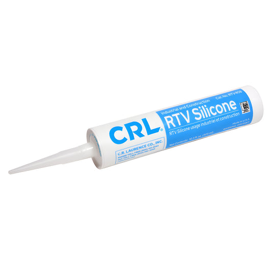 CRL RTV silicone sealant cartridge 10.3 oz (305 ml), black, screw-on nozzle - SKU RTV408BL