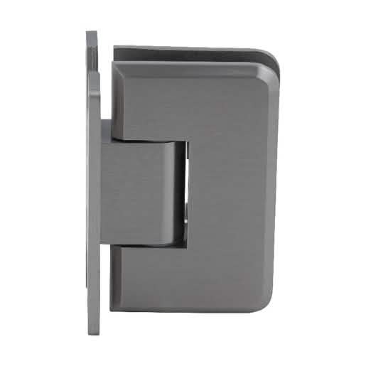 CRL Brushed Nickel Plymouth Series Wall Mount 'H' Back Plate Hinge for sleek door design.