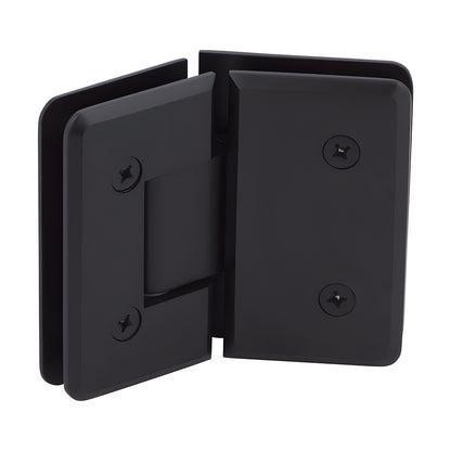 Oil-rubbed bronze beveled glass-to-glass shower hinge, solid brass, 135 pivot - SKU C0L0450RB