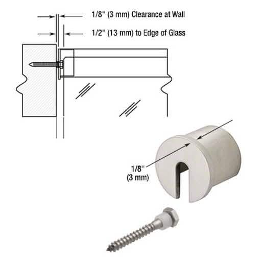 CRL 316 Brushed Stainless Steel Stabilizing End Cap for GRRF15 Railing