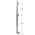 CRL Klarity 84 in Brushed Stainless Left End Post for Shower Door