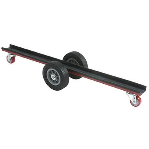 CRL 48" Heavy-Duty Steel Frame Glass Dolly - Durable transport for large glass panes.