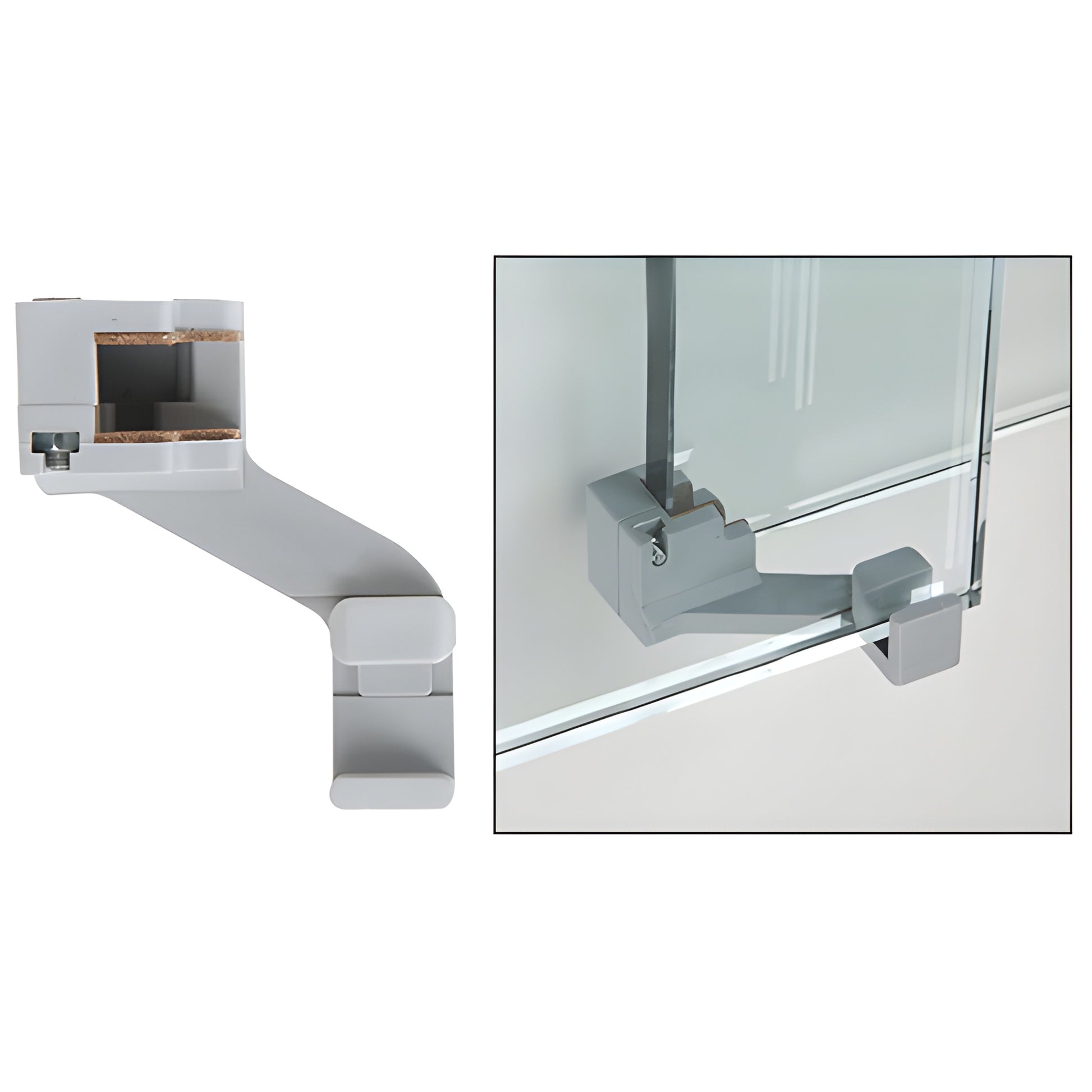 CRL3987R floor guide for CRL50 telescopic glass doors, adjustable for 5/16" or 3/8" (8/10mm), mounts without drilling glass.