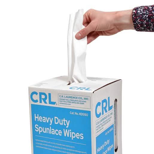 CRL Heavy Duty Spunlance 9x12 Shop Towel Box - Durable Cleaning Solution for Workshops