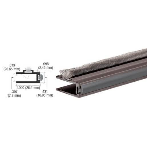CRL Duranodic Bronze Anodized Deep Channel Rail with Bumper for Dust Proofing