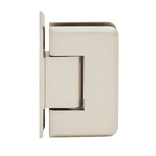 CRL Satin Nickel Pinnacle Hinge 044 Series - Wall Mount Offset Back Plate, Sleek Design