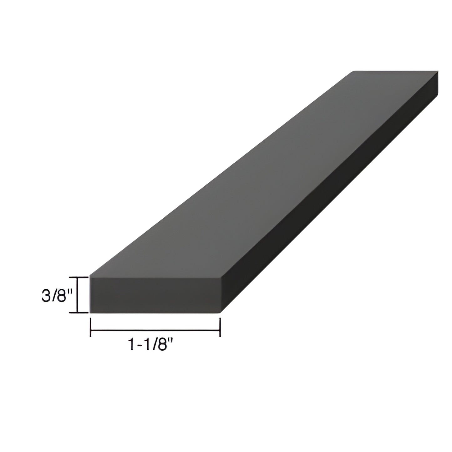 Black silicone rectangular setting block (SBSN5), 4 in long, 1-1/8 in wide x 3/8 in thick.