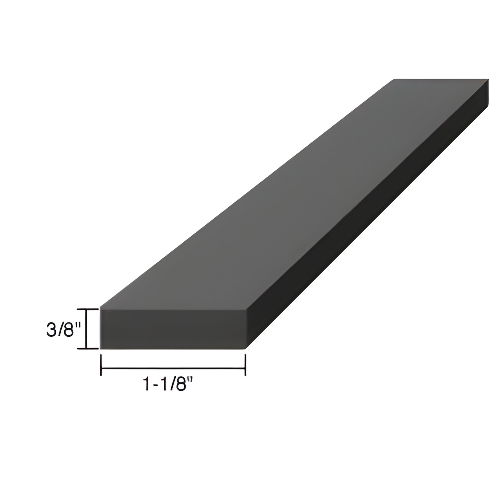 Black silicone rectangular setting block (SBSN5), 4 in long, 1-1/8 in wide x 3/8 in thick.