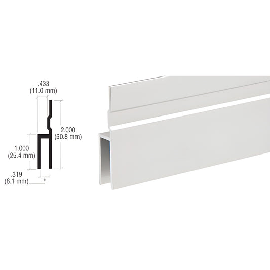 Satin anodized aluminum extrusion D41A profile, 2.00 in tall 0.433 in wide, 12 ft stock length
