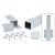 CRL Mill 200/300/350/400 42-in Fascia Mount Glass Railing Post Kit