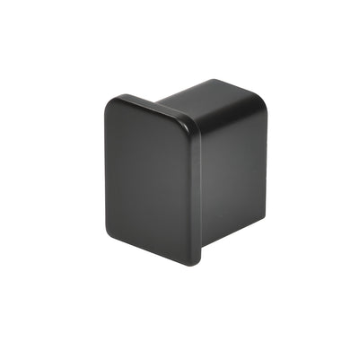 CRL Matte Black 11-Gauge Replacement End Cap for 1/2" Cap Rail