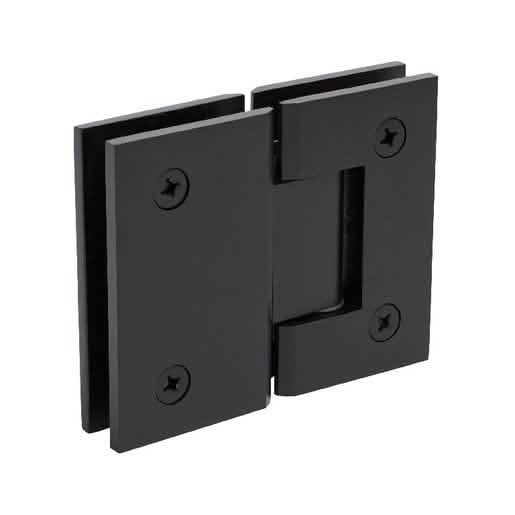 CRL Oil Rubbed Bronze Glass-to-Glass Hinge, 180° with 5° Offset, Geneva 580 Series