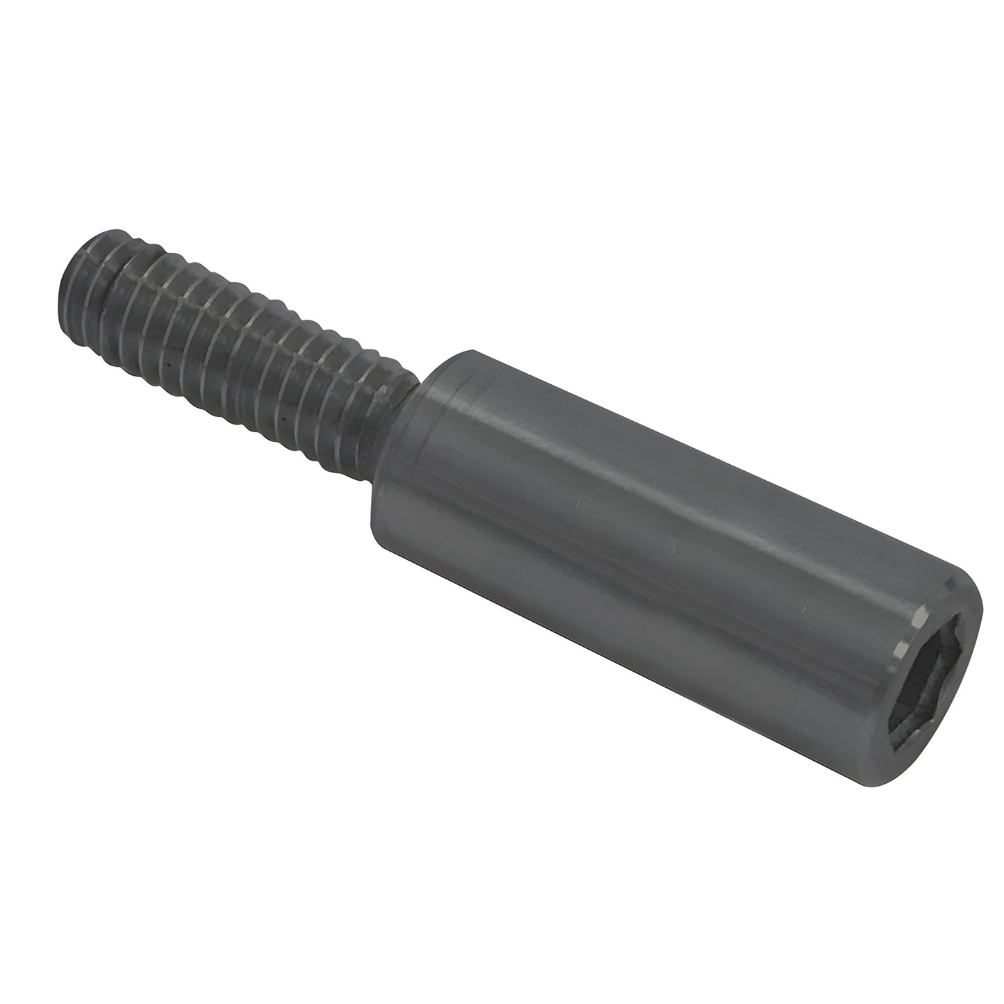 Gray CRL long stop/strike keeper bumper post with threaded stud, SKU ESK02MBL.