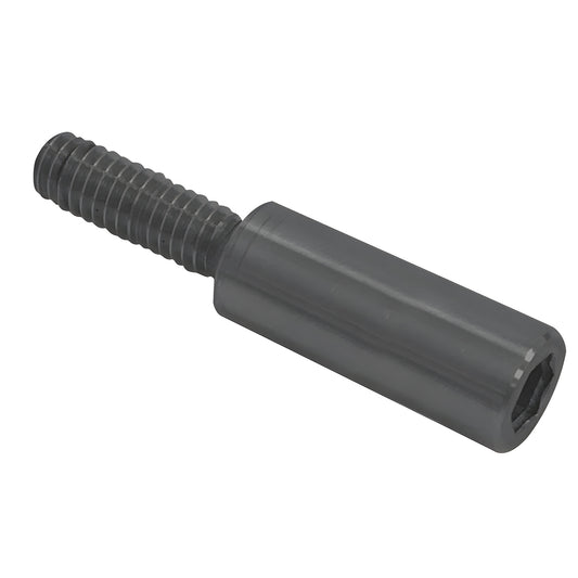 Gray CRL long stop/strike keeper bumper post with threaded stud, SKU ESK02MBL.