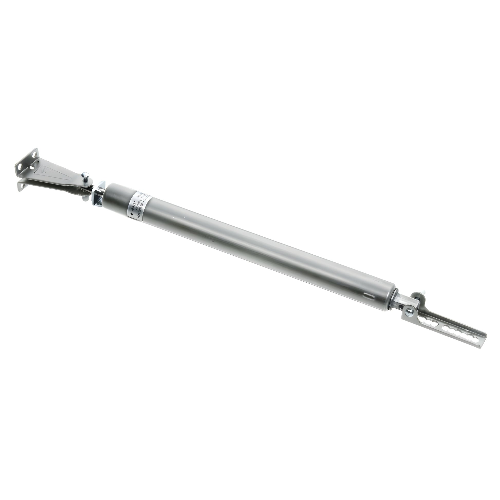 Aluminum hydraulic door closer with mounting brackets, fingertip adjustable closing, 90 swing (SKU K5058)