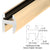 CRL Brite Gold Anodized Deluxe Shower Door Header Kit 95 in