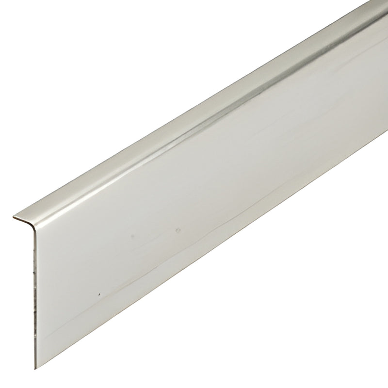 CRL SP35RCBS brushed stainless steel 35mm slender door rail end cap, fits 1-3/8" (35mm) rails