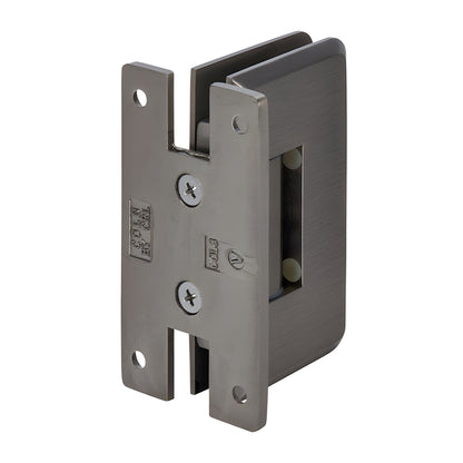 Brushed nickel Cologne adjustable brass shower door hinge for 3/8-1/2" glass (SKU C0L337BN)